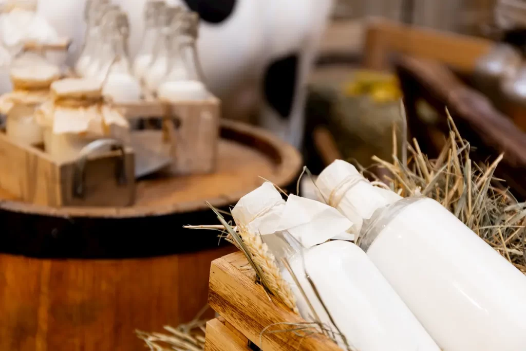 glass bottles with fresh natural milk aluminum ca 2023 11 27 05 14 47 utc